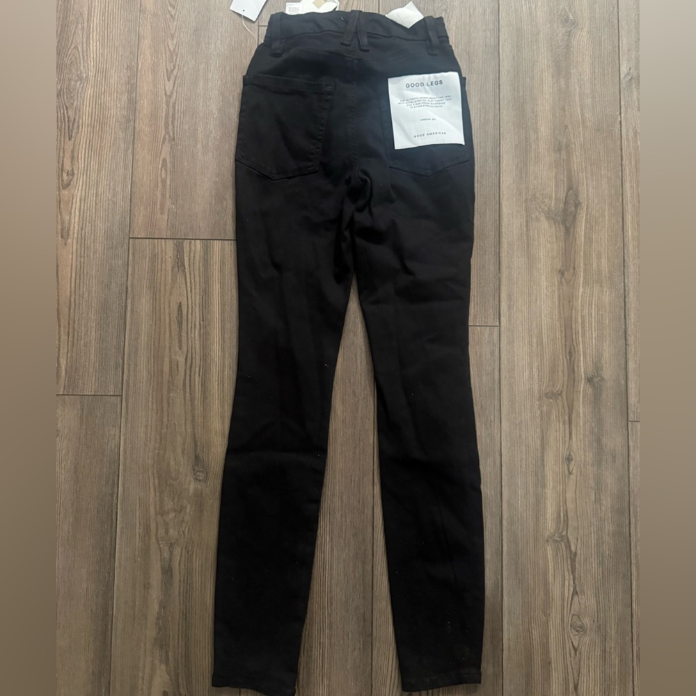 Good American Good Legs Black Skinny Jeans High Rise Stretch Women’s 00 24 NWT